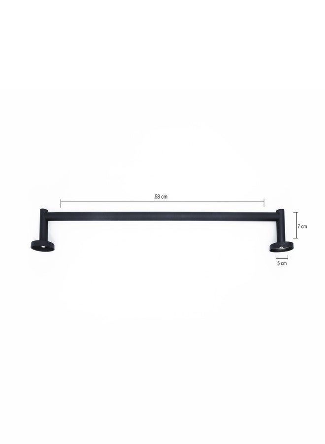 Pathavi Stainless Steel Towel Rod - Wall Mounted, Rust-Resistant Towel Bar for Bath & Kitchen - Space Saving Modern Towel Holder (24 Inch - Black Finish, Pack of 1) - Image 4